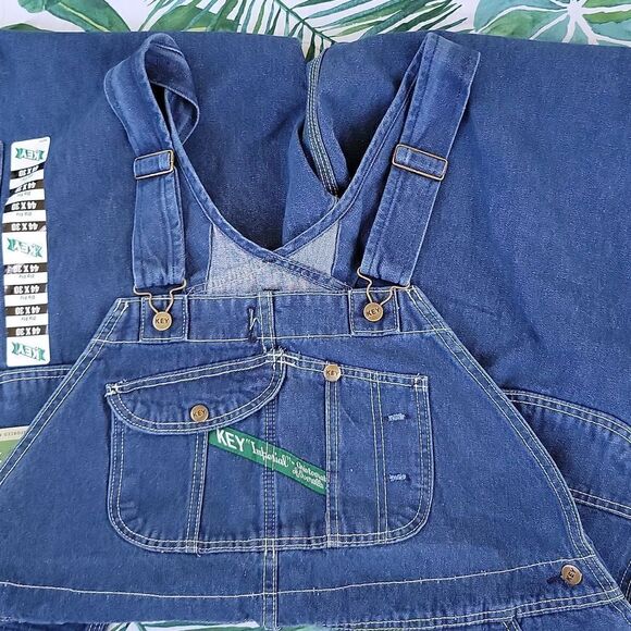 NWT Key Imperial Vtg Bib Overalls Authentic Fit Zip Fly Big & Tall Size 44 x 30 - Picture 3 of 6